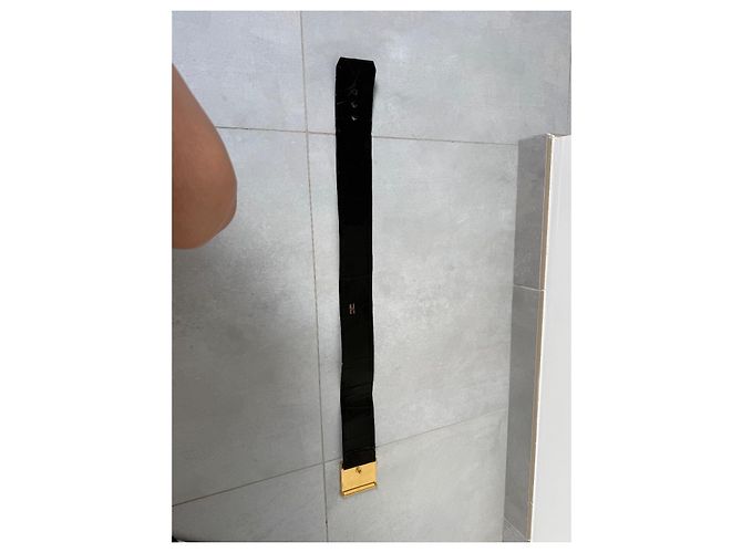 Cinto largo Chanel preto em couro e lona com fivela CC dourada Dourado - vista 10