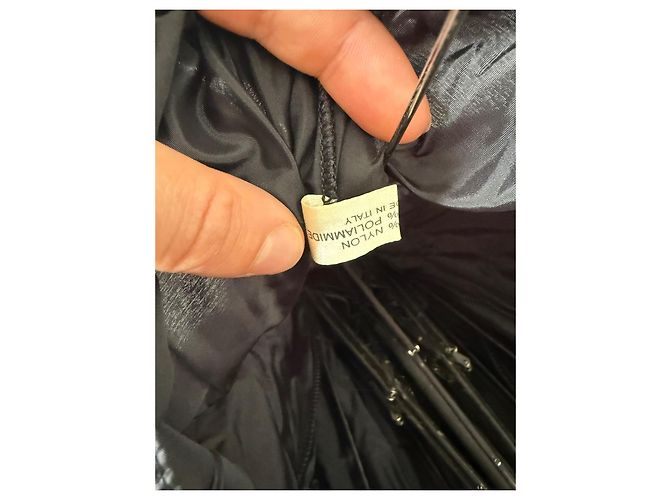 Paraguas Chanel de nailon con funda de cuero charol Negro - vista 9