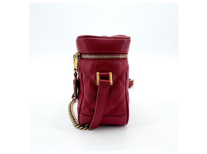 Autre Marque Saint Laurent 80's Vanity Quilted Leather Rot - Ansicht 3