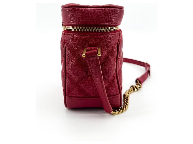 Autre Marque Saint Laurent 80's Vanity Quilted Leather Rot - Ansicht 4