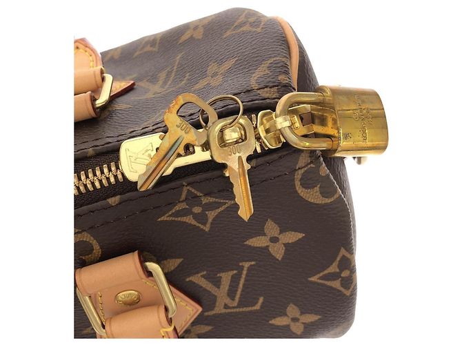 Borsa Boston Louis Vuitton Monogram Speedy Bandoulière 25cm Marrone - vista 3