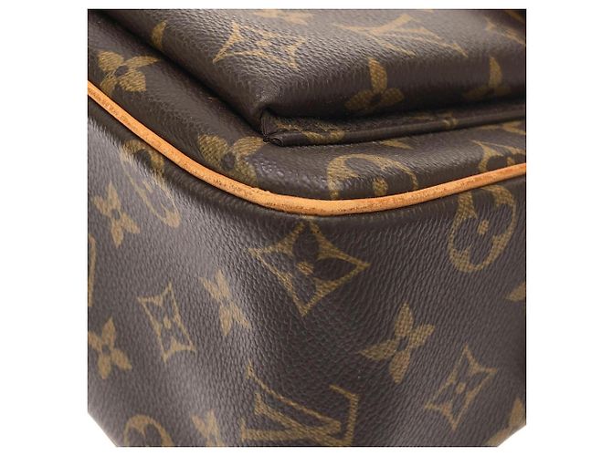 Borsa a tracolla Louis Vuitton Monogram Viva Cite GM Marrone - vista 3