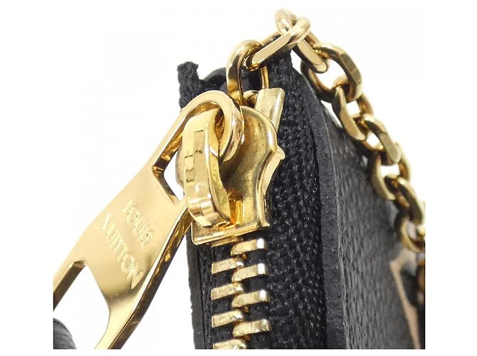 Louis Vuitton Bicolor Monogram Empreinte Pochette Cle M80885 Coin & Key Case Black Multiple colors Beige - view 2