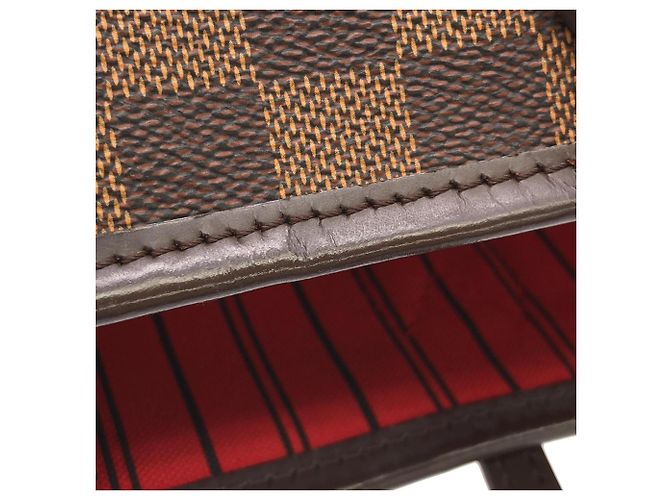 Borsa Louis Vuitton Damier Neverfull PM Marrone - vista 4