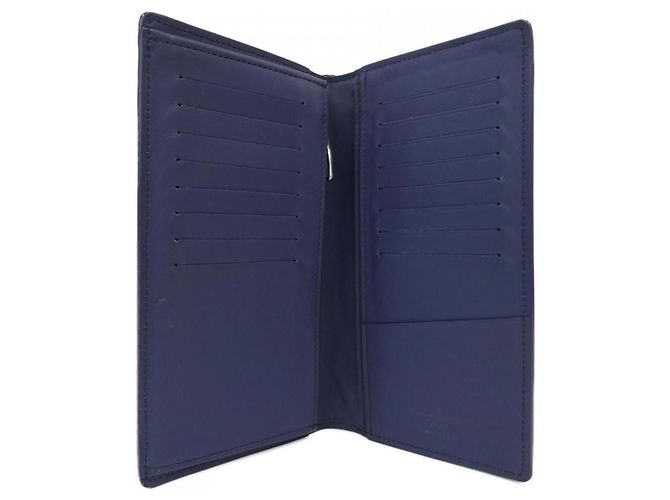 Louis Vuitton Watercolor Monogram Portefeuille Brazza Wallet Blu navy - vista 3