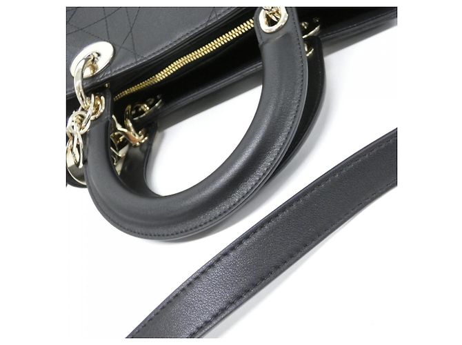 Borsa a mano piccola Christian Dior Granville Nero - vista 6