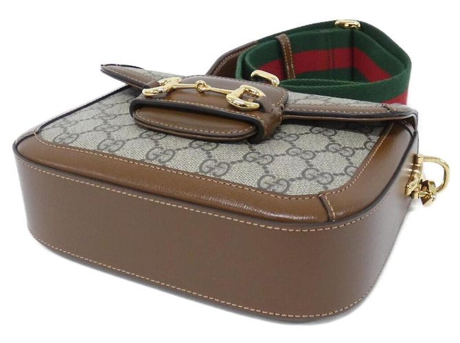 Borsa a tracolla Gucci HORSEBIT 1955 Marrone Beige - vista 3