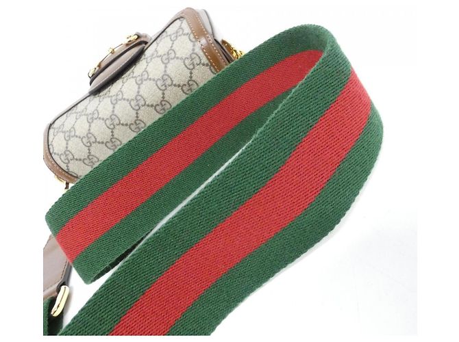 Borsa a tracolla Gucci HORSEBIT 1955 Marrone Beige - vista 5