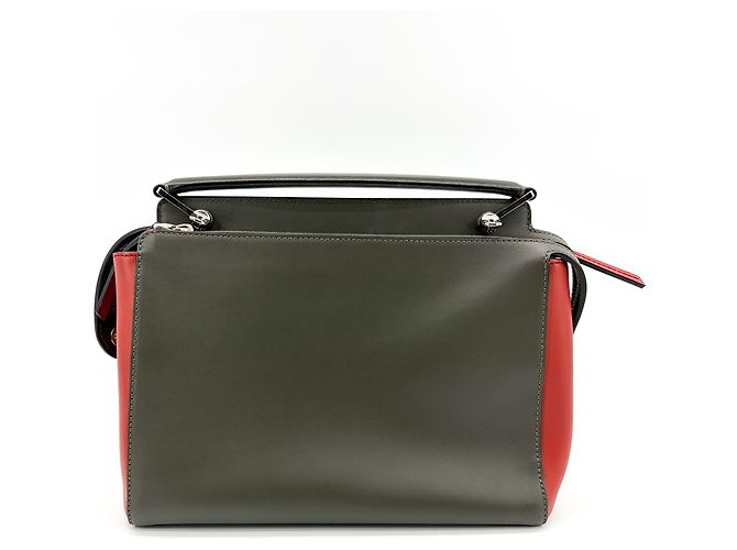 Borsa Convertible DotCom Fendi in Pelle Medium Marrone - vista 2