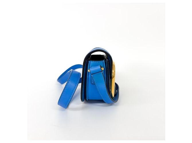 Valentino Garavani Supervee Leather Small Blu - vista 4
