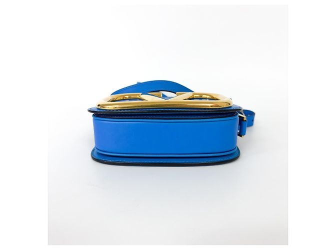 Valentino Garavani Supervee Leather Small Blu - vista 7