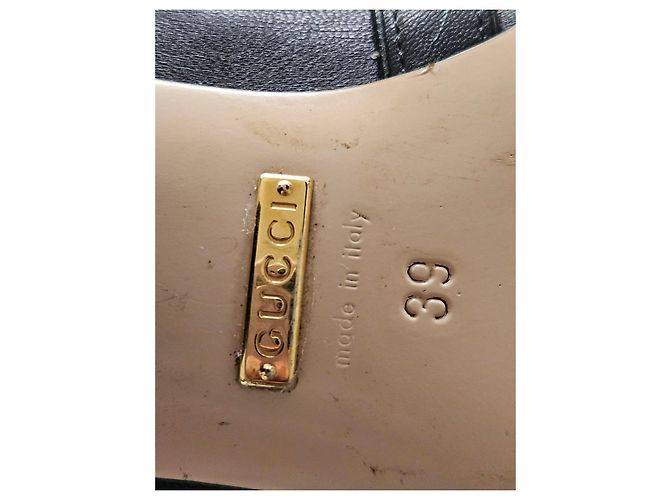 Botines Gucci GG Marmont de piel negra con flecos Negro - vista 10