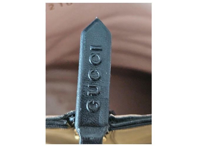 Botines Gucci GG Marmont de piel negra con flecos Negro - vista 3