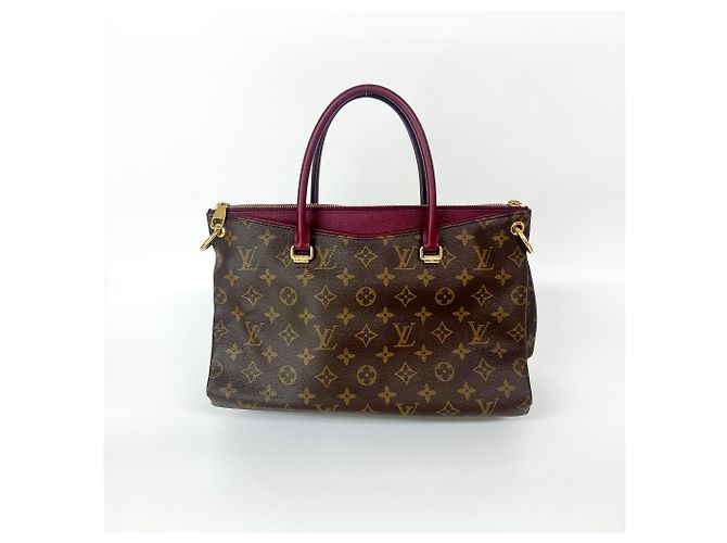 Louis Vuitton Pallas Tote Monogram Canvas with Leather MM Marrone - vista 2