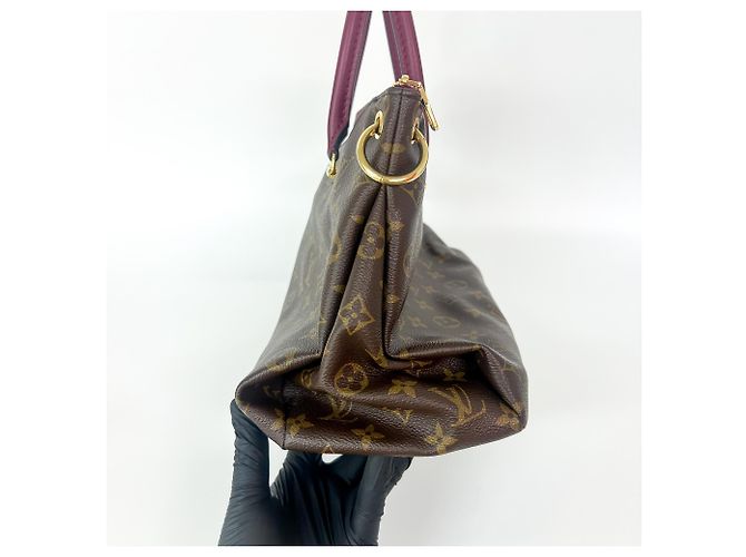 Louis Vuitton Pallas Tote Monogram Canvas with Leather MM Marrone - vista 3
