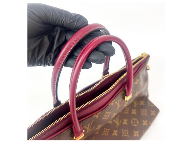 Louis Vuitton Pallas Tote Monogram Canvas with Leather MM Marrone - vista 7