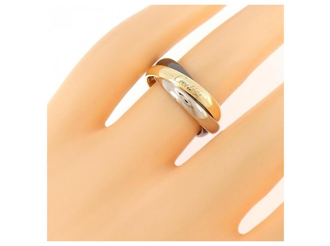 Anello Cartier Trinity Oro Bianco Oro Giallo e Ceramica D'oro - vista 5