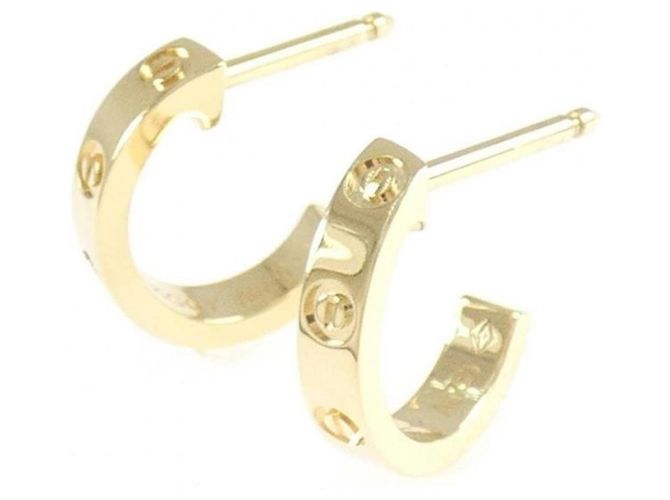 Orecchini Mini Love a mezzo cerchio Cartier D'oro - vista 2