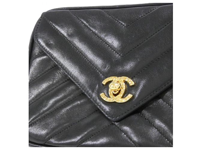 Borsa a tracolla Chanel 02009 Nero - vista 6