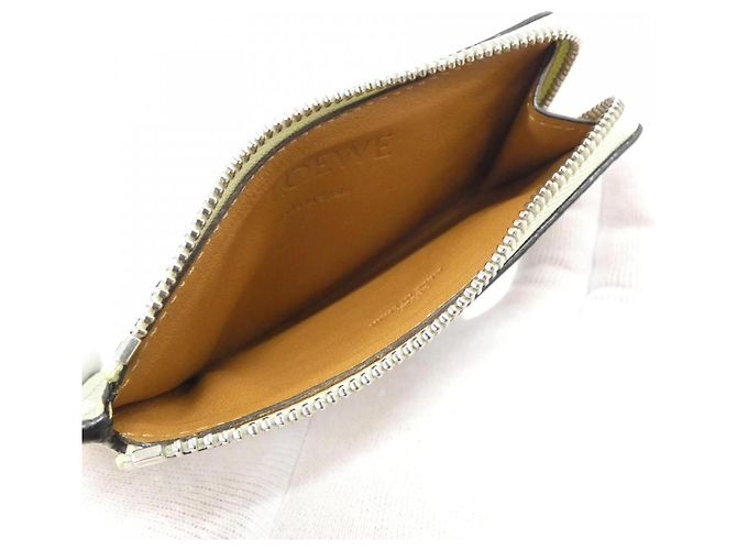 Monedero de piel de ternera Loewe Castaño Verde - vista 7