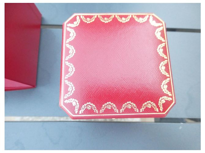 Cartier Red Leather Ring Box Gold hardware - view 4