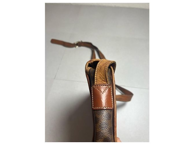 Céline Macadam Shoulder Bag in Dark Brown Coated Canvas - view 12
