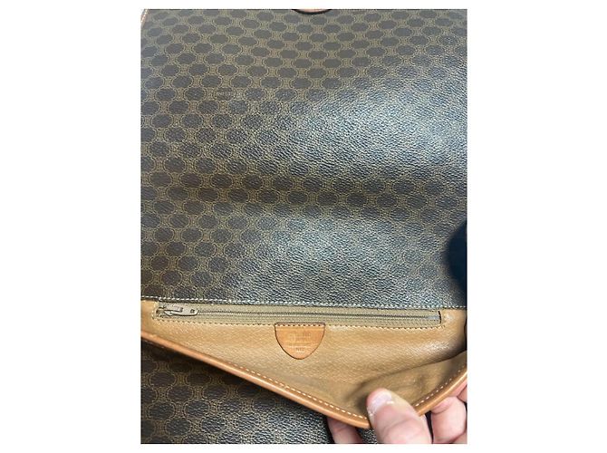 Céline Macadam Shoulder Bag in Dark Brown Coated Canvas - view 6