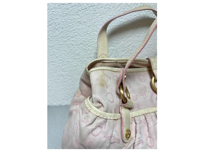 Céline Celine Arc de Triomphe Monogramm Handtasche - Rosa Canvas Pink Beige - Ansicht 11