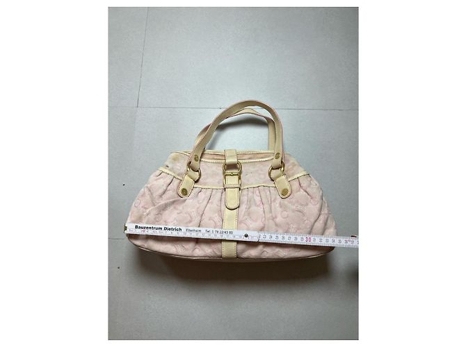 Céline Celine Arc de Triomphe Monogramm Handtasche - Rosa Canvas Pink Beige - Ansicht 12