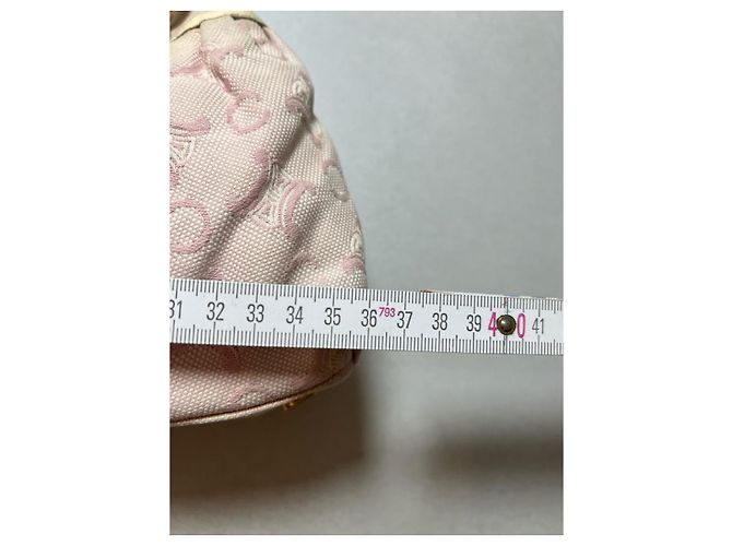 Céline Celine Arc de Triomphe Monogramm Handtasche - Rosa Canvas Pink Beige - Ansicht 13