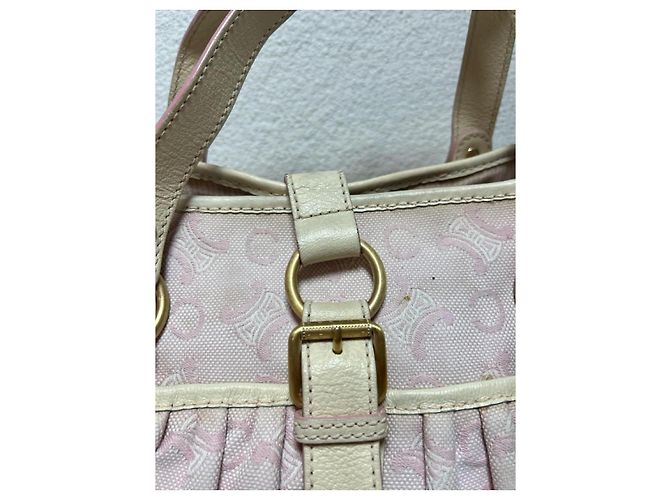 Céline Celine Arc de Triomphe Monogramm Handtasche - Rosa Canvas Pink Beige - Ansicht 2
