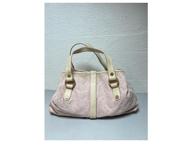 Céline Celine Arc de Triomphe Monogramm Handtasche - Rosa Canvas Pink Beige - Ansicht 5