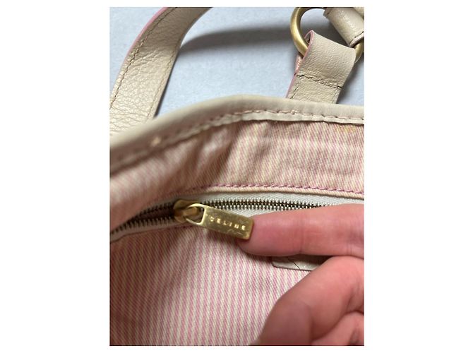 Céline Celine Arc de Triomphe Monogramm Handtasche - Rosa Canvas Pink Beige - Ansicht 9