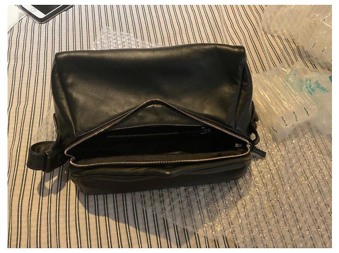 Prada Signaux Tasche aus gestepptem Nappaleder Schwarz - Ansicht 10