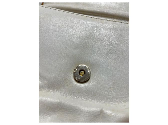 Céline Triomphe Bolsa de ombro em couro branco Marrom - vista 10