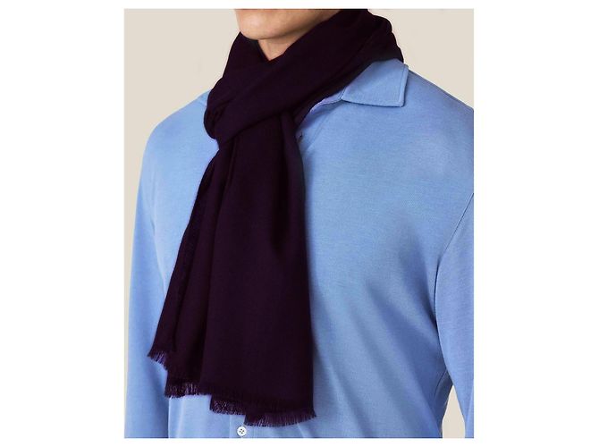 Sciarpa Loro Piana in Cashmere Viola Scuro - vista 5