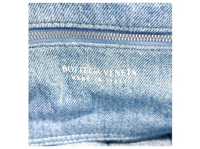 Bottega Veneta Cassette Maxi Intrecciato Denim Blu - vista 6