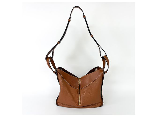 Loewe Hammock Leather Mini Marrom - vista 2