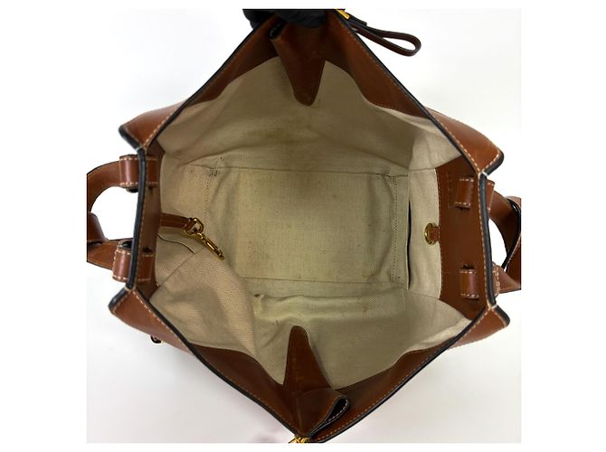 Loewe Hammock Leather Mini Marrom - vista 5