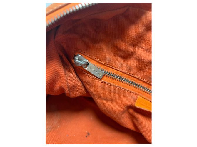 Céline Boogie Handtasche aus orangefarbenem Leder - Ansicht 10