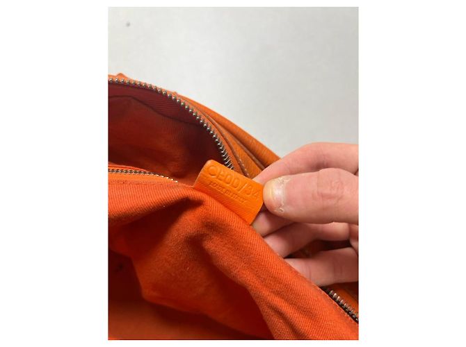 Céline Boogie Handtasche aus orangefarbenem Leder - Ansicht 11