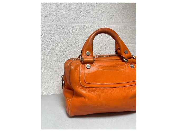 Céline Boogie Handtasche aus orangefarbenem Leder - Ansicht 3