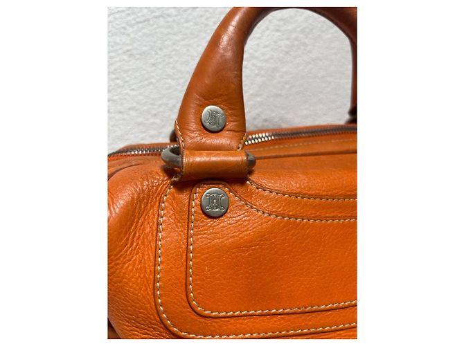 Céline Boogie Handtasche aus orangefarbenem Leder - Ansicht 6