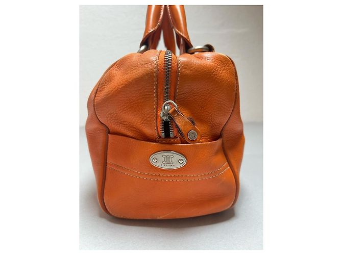 Céline Boogie Handtasche aus orangefarbenem Leder - Ansicht 7