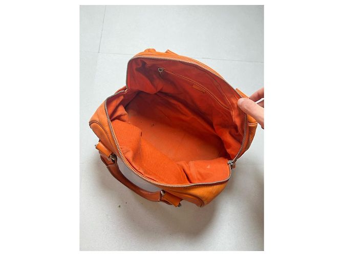 Céline Boogie Handtasche aus orangefarbenem Leder - Ansicht 8