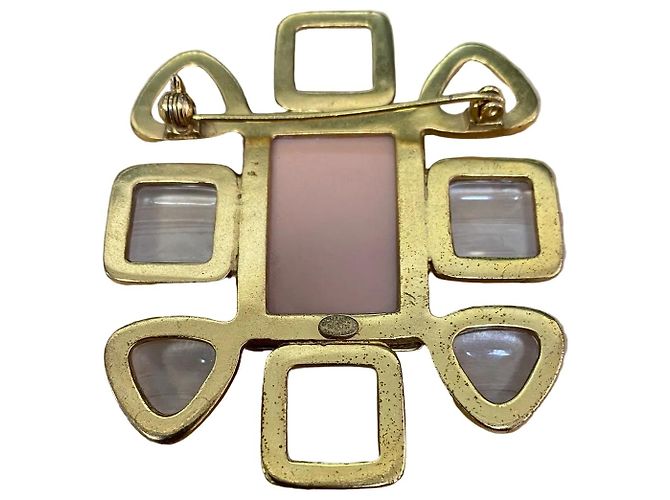 Spilla CHANEL Vintage Primavera 1996 in vetro Gripoix e resina – Hardware dorato - vista 2