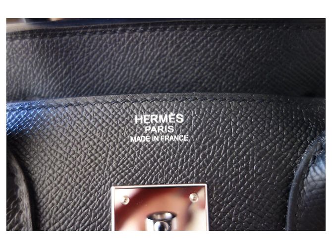 Borsa Hermès Birkin 30 in pelle Epsom nera Nero - vista 12