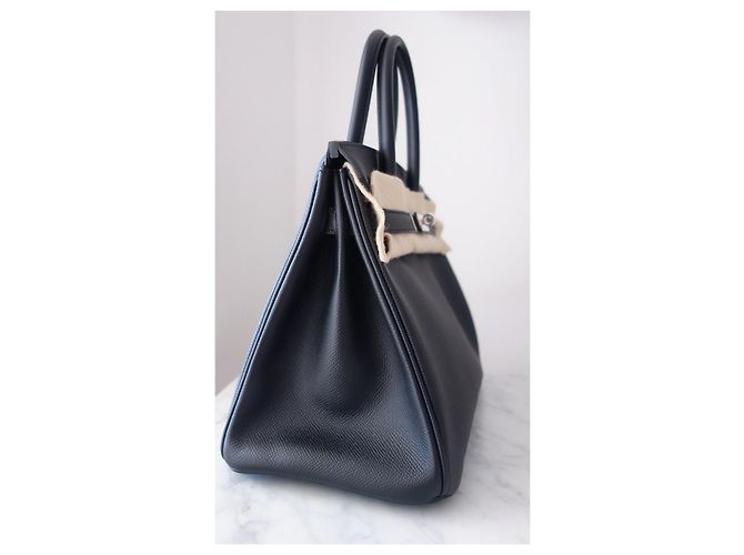 Borsa Hermès Birkin 30 in pelle Epsom nera Nero - vista 4