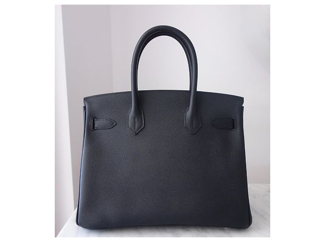Borsa Hermès Birkin 30 in pelle Epsom nera Nero - vista 6