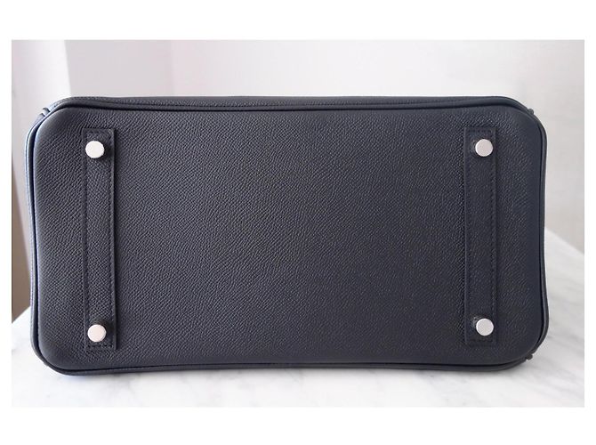Borsa Hermès Birkin 30 in pelle Epsom nera Nero - vista 7